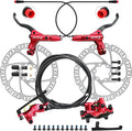 Z00M HB876E 2-PIN 4-Pistons E-Bike Electric Power-Off Hydraulic Brake Set, Pre-Bled with Mineral Oil Brakes Kit for eBike, Mountain Bike, Road Bike