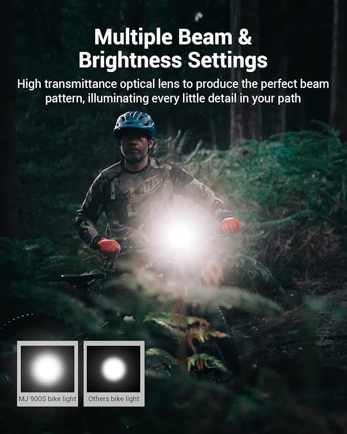 Magicshine MJ900S 1500 Lumen Front LED Bike Light, CREE LED Waterproof, Perfect for Mountain & Road Biking, USB Rechargeable