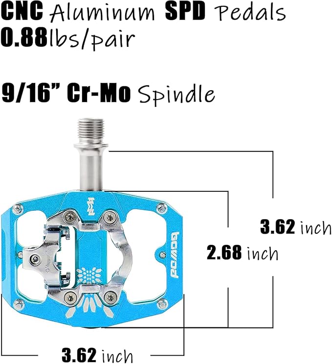 Bike Pedals 9/16" Lightweight Non-Slip Bicycle Platform Pedals - Fits Most Adult Bikes & Mountain Bikes &MTB, Road Bikes and Slip-Resistant Design
