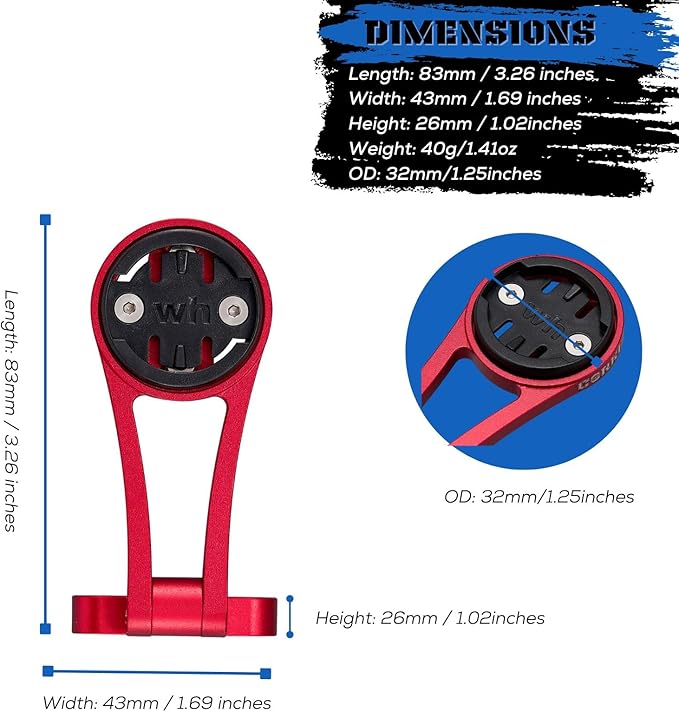 corki Out-Front Extended Bike Computer Mount Compatible for Wahoo/GM/Bryton/Cateye Adjustable Angle Gopro Combo Mount for Wahoo Mini Wahoo Elemnt & Elemnt Bolt,Elemnt Roam GPS Bike Computer
