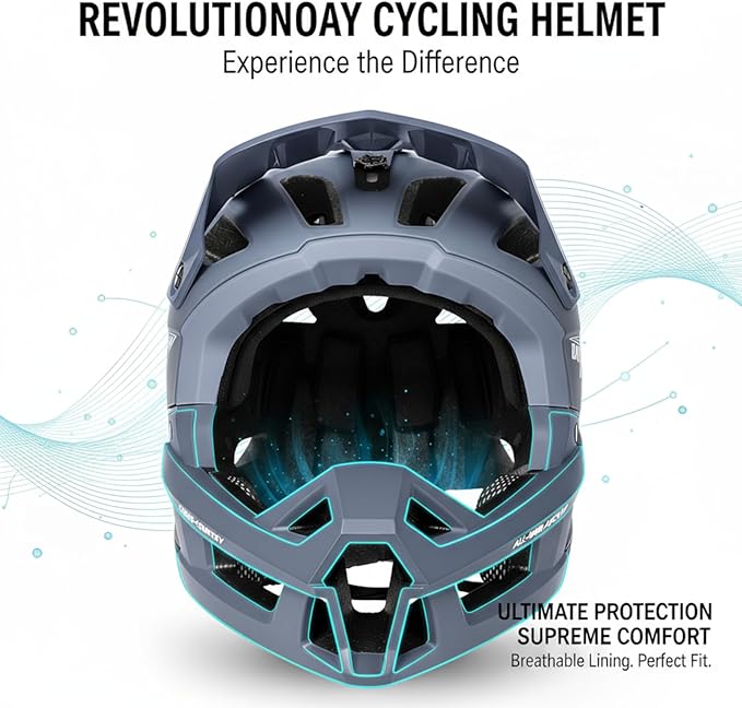 BATFOX Full Face Mountain Bike Helmet for Men Women Adult Helmet Downhill DH BMX MTB