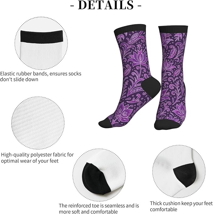 Crew Athletic Socks Funny Crazy Casual Sports Novelty Dress Socks for Women Men Running Hiking