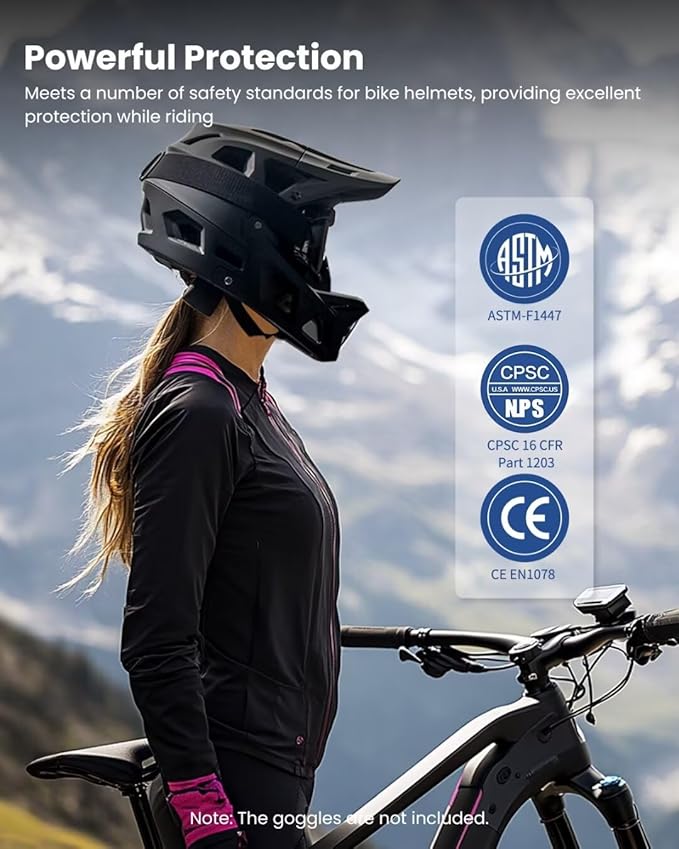 ILM Adult Mountain Bike Helmet Men & Women Full Face Lightweight BMX MTB Helmet ASTM CPSC CE Certified Cycling Helmet Model ZL-B068