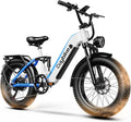 Electric Bike for Adults, 48V 20Ah Battery,1500W Peak Motor Step Thru Ebike 80+ Miles Max Range, 20x4.0 Fat Tires,Max 30Mph Electric Mountain Bike for All Terrain, Ideal for Commute, Off-Road