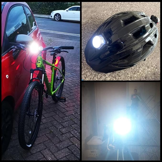 Rechargeable LED Bike Light Sets, Super Bright Front Headlights and Rear LED Bicycle Lights, 650mah Lithium Batteries