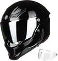 ILM Motorcycle Helmets for Adult Men Women Full Face DOT ECE Powersports Dual Visor Street Racing Helmet with Pinlock Cascos para Motos Model MF509 (Gloss Blacks, S)