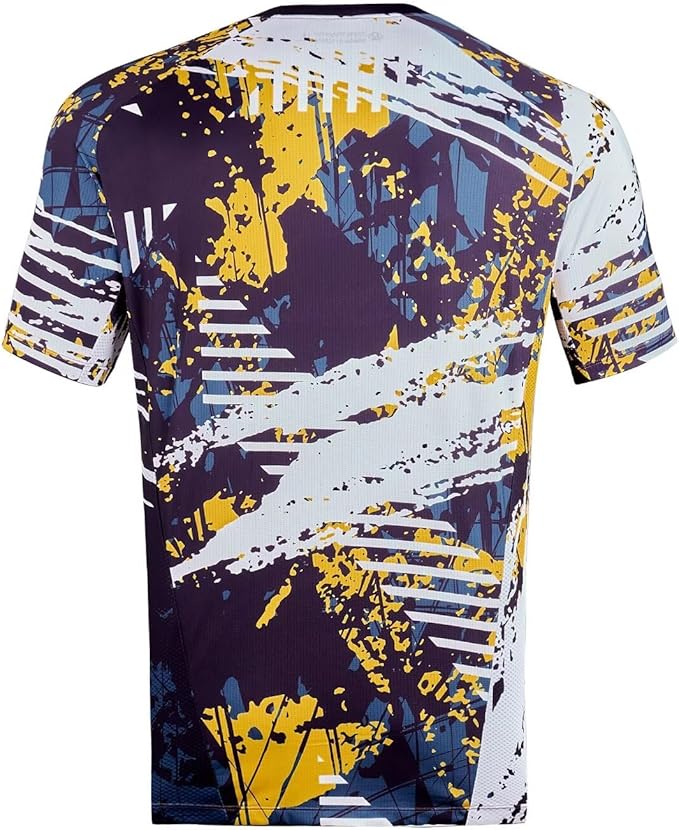 ROTTO Mens MTB Jersey Mountain Bike Cycling Shirt Short Sleeve for MTB BMX Downhill Wicking Quick Dry