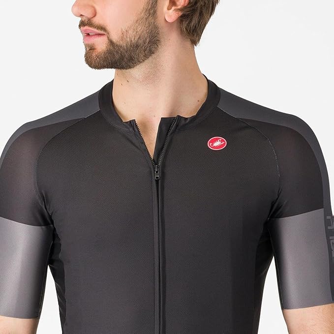 CASTELLI Men’s Entrata 6 Jersey, UPF Sun Protection, Quarter Length Sleeve Jersey for Road Cycling & Gravel Biking & Racing