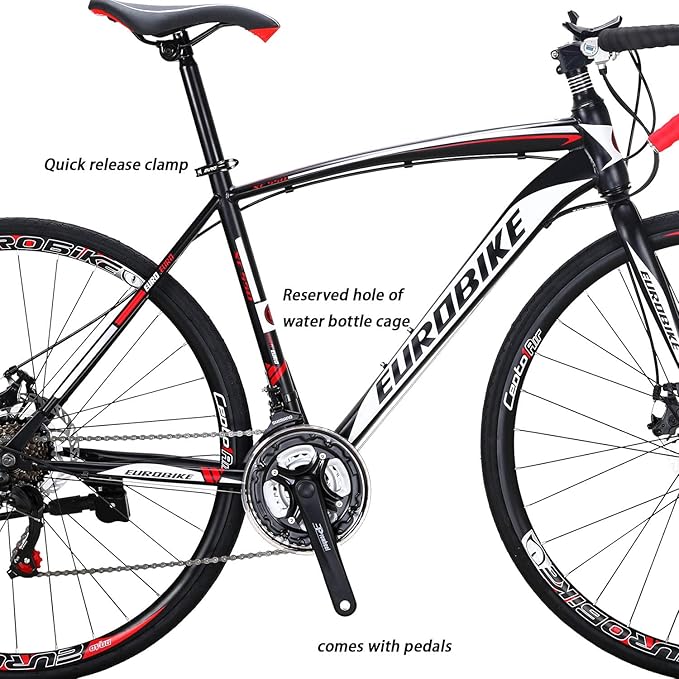 EUROBIKE Road Bike 700C Wheels 21 Speed Disc Brake Bicycle 54cm Cycling