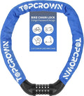 Bike Chain Lock 3.2Ft Long High Security Heavy Duty Anti Theft, 5 Digit Combination Resettable Keyless Bicycle Lock for Bike/Electric Scooter/Ebike/Motorcycle(Blue)