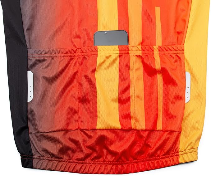 Men's Cycling Jersey Set Road Bike Shorts Sleeves Jersey Zipper Pokcet Bib Shorts with 20D Gel Pad Biking Clothing Sets