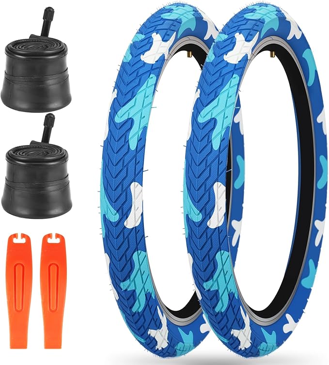 ZUKKA 20 x 2.35 Bike Tire 1/2 Pack 20 inch x 2.35 BMX Bike Tire Folding Replacement Tire for MTB Mountain Bike, BMX Bicycle Commuter Bike