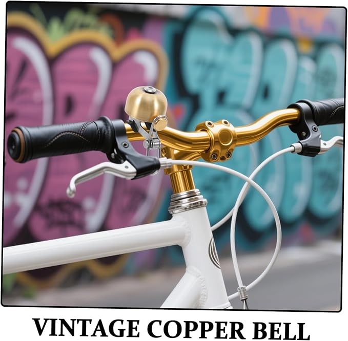 Kisangel Vintage Bike Bell Electric Horn Cycling Accessory for Road Bikes Scooters Easy Install Retro Design