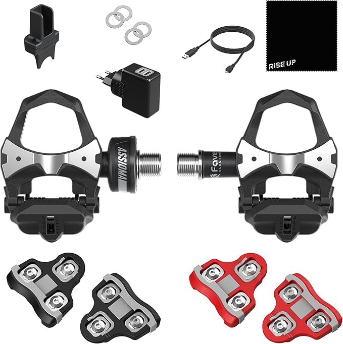 Favero Assioma UNO, Single-Sensing Side Pedal Based Cycling Power Meter with Extra Cleats, Bluetooth & ANT+ Connectivity for Bike Computers, Cycling GPS Units, & Smartphones