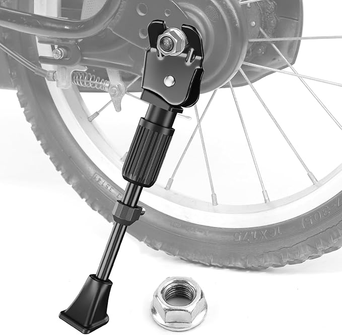 SEISSO Bike Kickstand for Kids Bike 12 14 16 18 20 inch Wheel, Adjustable Rear Mount Bicycle Kickstands, Universal Child Kick Stand for 12"-20" Wheel (Kickstand for 12 14 16 18 20 inch Kids Bike)