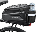 whale fall 10L Bike Rack Bag – Hard Shell Waterproof Rear Trunk Pannier, Saddle Seat Bag Carrier with Rain Cover, 4-Side Reflective Panels, Shoulder Strap & Handle, Bike Accessories, Gifts for Men