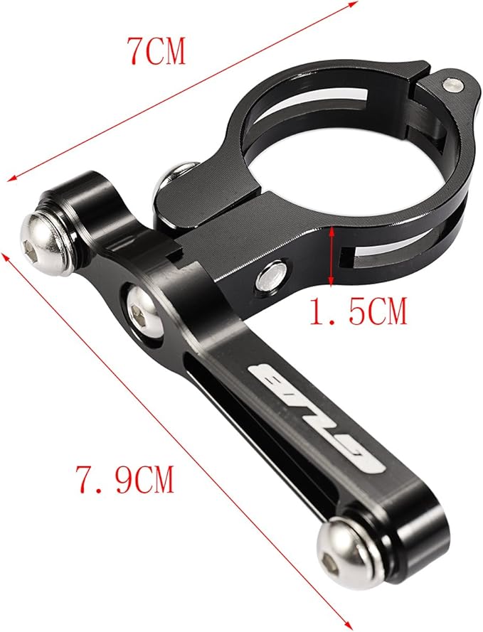 GUB Bicycle Bottle Cage Adapter Mount Adjustable MTB Road Bike Handlebar Water Bottle Holder Seat Post Mount (Black)