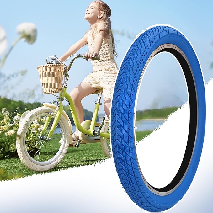 ZUKKA 20 x 2.35 Bike Tire 1/2 Pack 20 inch x 2.35 BMX Bike Tire Folding Replacement Tire for MTB Mountain Bike, BMX Bicycle Commuter Bike