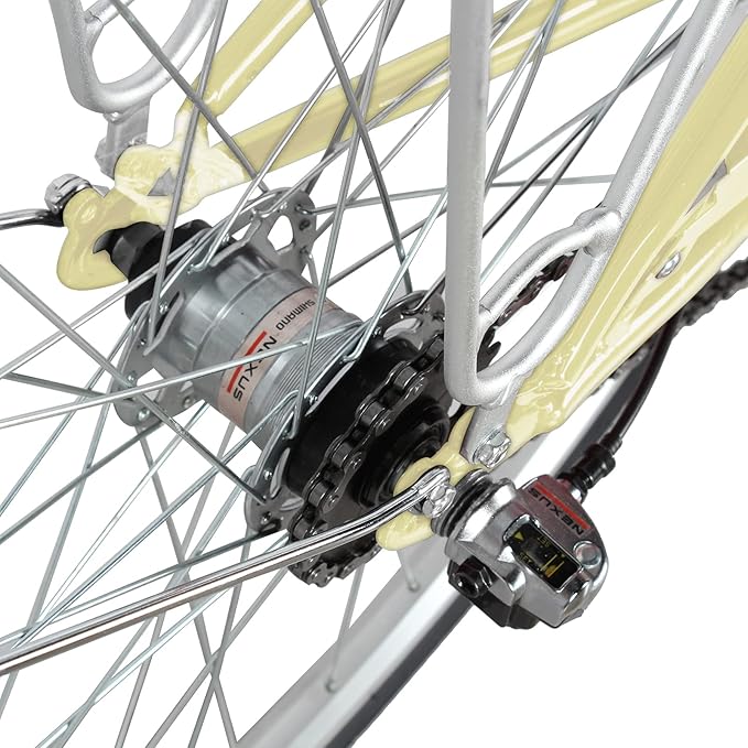 Tracer Osaka Hybrid Bikes, Steel Frame, Shimano Nexus Inter 3/7 Speed, Brown Seat Brown Grips, Road Bike, City Bike, Multiple Colors