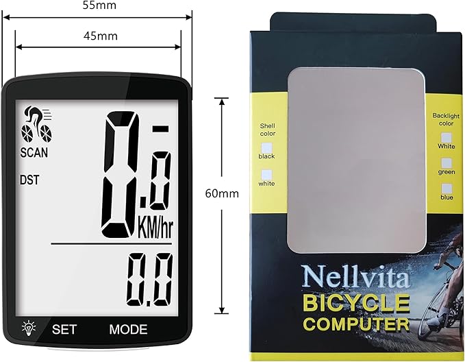 Wireless Bike Computer, 20 Multi-Functions, Real Waterproof Bicycle Speedometer, Cycling Odometer with 3'' Large LCD Display(Simple to Read), Easy to Use