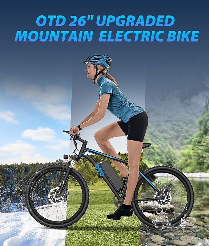 Electric Bike For Adults 1200W Peak Lightweight Mountain Ebikes,28MPH 26"x2.1" Fast Electric Bicycles,90 Miles PAS Long Range,48V 624Wh Removable Battery,7-Speed E-Bicycles with Mobile Phone Holder