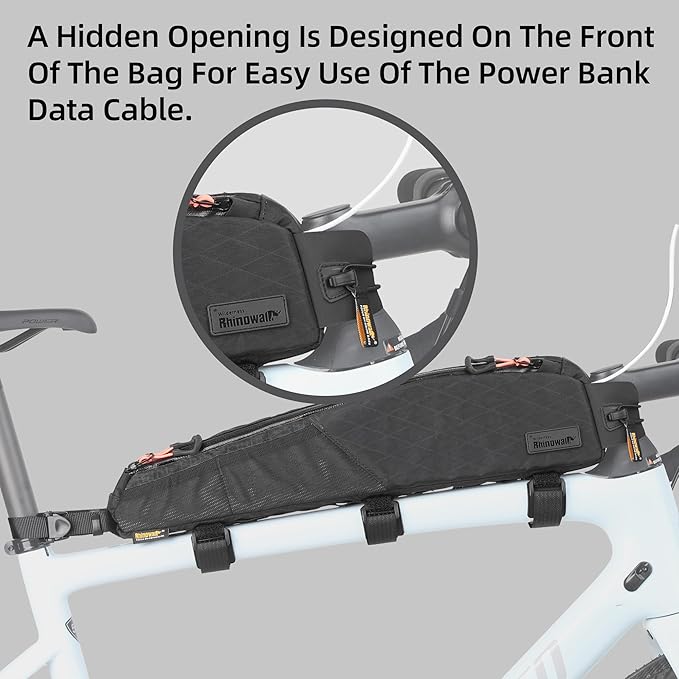 Bike Top Tube Bag Bicycle Front Frame Bag 2.1L with Dual Side Mesh Pockets for MTB Road Bike Cycling Commuting and Outdoor Adventures