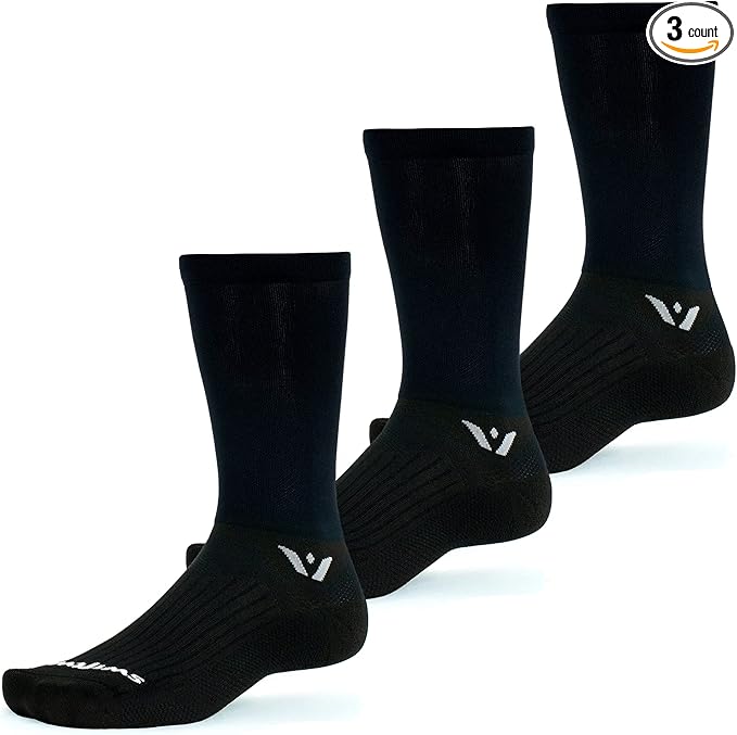 Swiftwick- ASPIRE Crew Cycling Socks, Firm Compression Fit, Moisture Wicking
