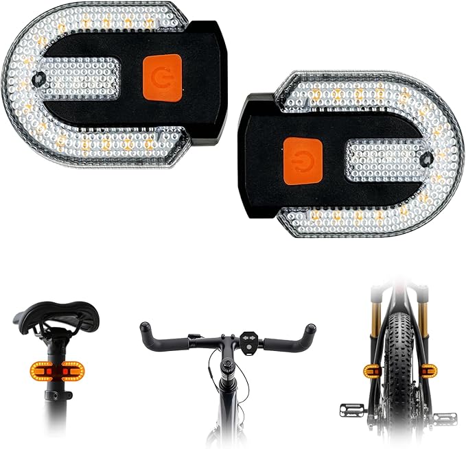 Bike Tail Light with Turn Signal, Bicycle Turn Signals Rear Bike Light Remote Control USB Rechargeable Split 5 Modes Waterproof Bike Taillights Can be Mounted on Front and Rear