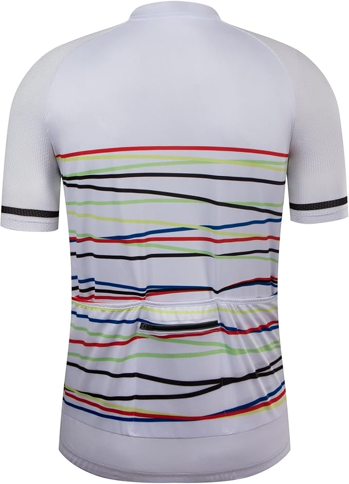 Coconut Ropamo CR Mens Cycling Jersey Short Sleeve Road Bike Shirt with 3+1 Zipper Pockets Breathable Quick Dry
