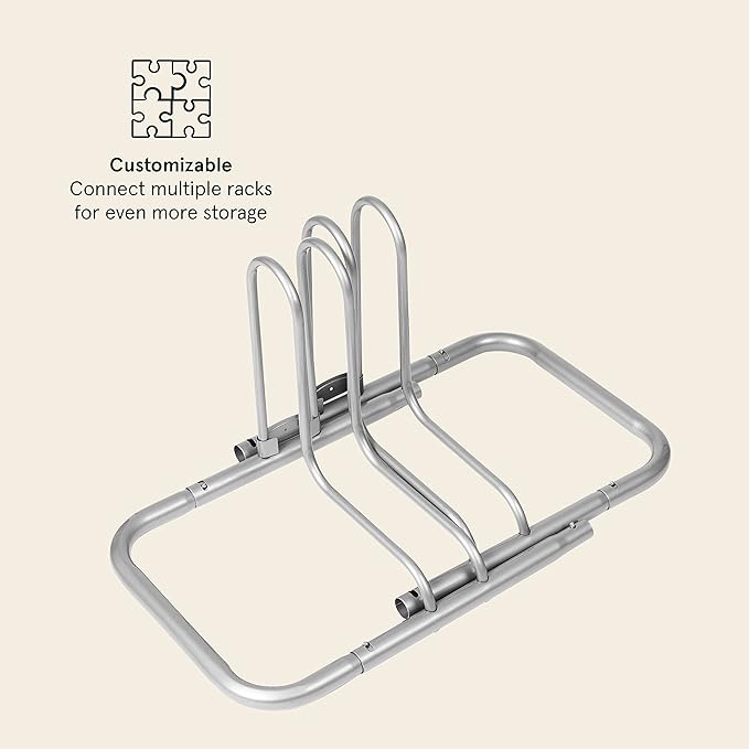Retrospec Stash Rack 2, 4 & 5 Bike Floor Stand Bicycle Storage Organizer for Mountain Bike, Road Bike, Weather Resistant Fine Powder Steel Coating Fits Wheels up to 3" | for Mountain Bike, Road Bike, Weather Resistant, Fits Wheels up to 3"