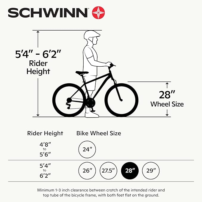 Schwinn Network 3.5 Hybrid Bike, 700c Mens and Womens Bike, 21-Speed Hybrid Bicycle, Aluminum Frame, Suspension Seat, Alloy Linear Pull Brakes, Adult Bicycle