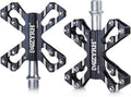 ThinkTop 3 Bearing Ultralight MTB BMX Road Mountain Bike Pedals Platform Flat Aluminum Sealed Ever Lubricate Bearing Axle 9/16 Inch