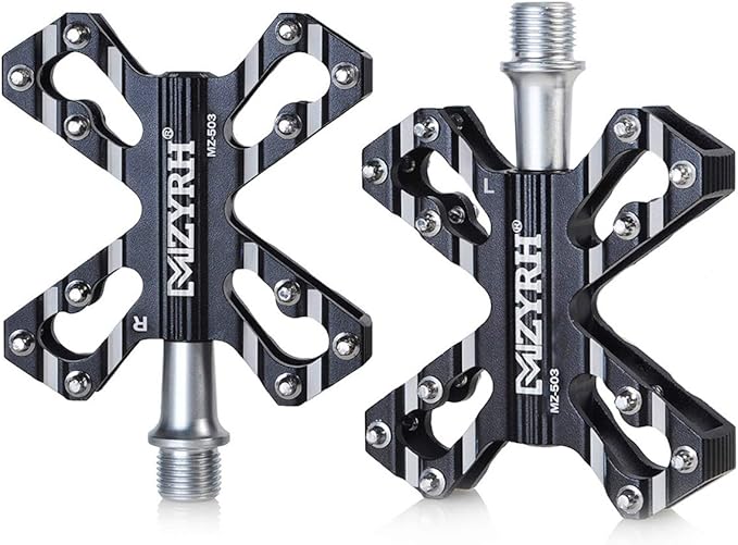 ThinkTop 3 Bearing Ultralight MTB BMX Road Mountain Bike Pedals Platform Flat Aluminum Sealed Ever Lubricate Bearing Axle 9/16 Inch