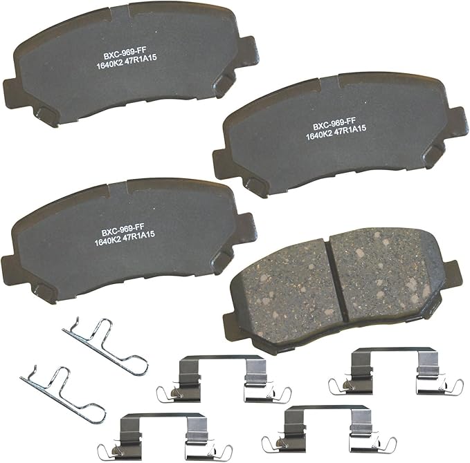 Bendix Premium SBC1640K2 Ceramic Front Brake Pads for Chrysler 200 2017-2016, Dodge Dart 2016