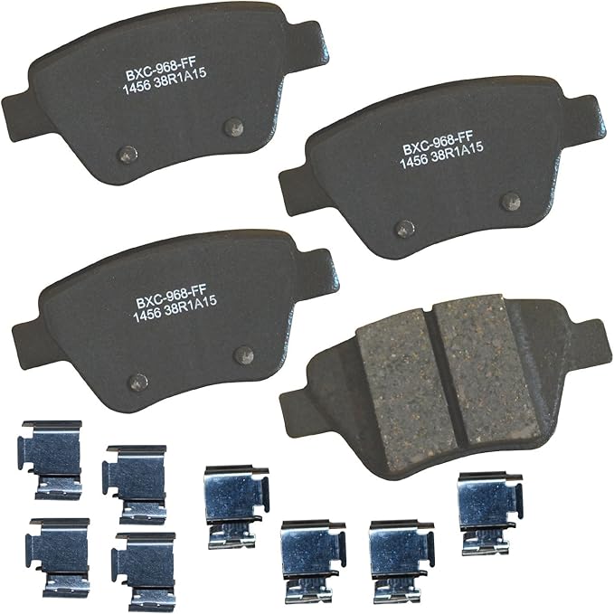 Bendix Premium SBC1456 Ceramic Rear Brake Pads for Select Models Audi A3, A3 Quattro, Seat Leon, Volkswagen Beetle, Bora, Caddy, Clasico, Eos, GLI, Golf, Golf SportWagen, GTI, Jetta, Passat