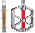 MZYRH 3 Bearings Mountain Bike Platform Pedals - Flat Alloy 9/16" Non-Slip Bicycle Pedals