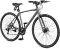 NAIZEA 700C Hybrid Bike for Adults, Aluminum Frame Step-Over Bicycle, 8-Speed Vintage Retro Road Bike for Men and Women, City Commuter Cycling, Multiple Colors