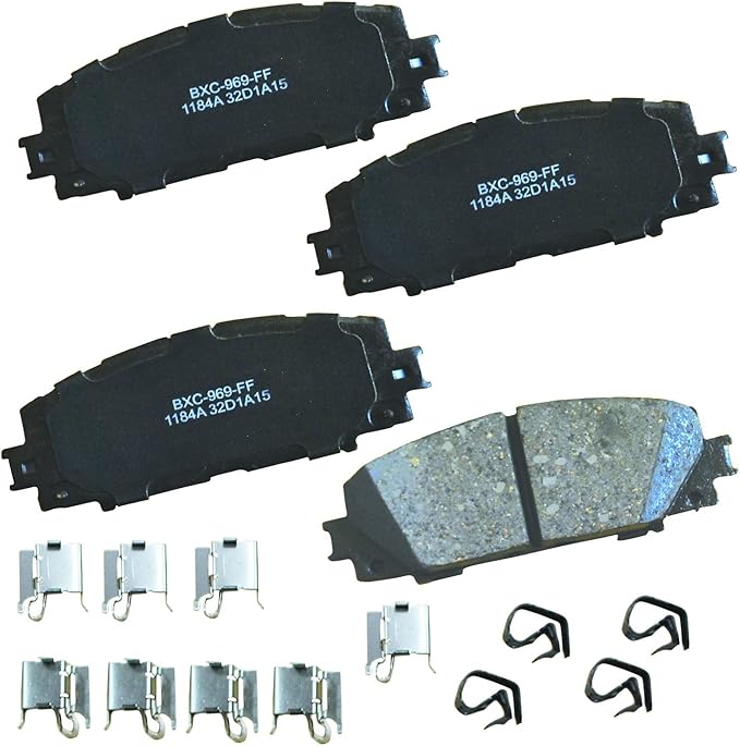 Bendix Premium SBC1184A Ceramic Front Brake Pads for Select Models Lexus CT200h, Toyota Corolla, Prius, Prius AWD-e, C, Plug-In, Prime