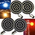 Eagle Lights Generation II Midnight Edition 2 Inch LED Turn Signal Kit with White Running Lights, Front (1157) and Rear Red (1156) for Harley Davidson® Motorcycles