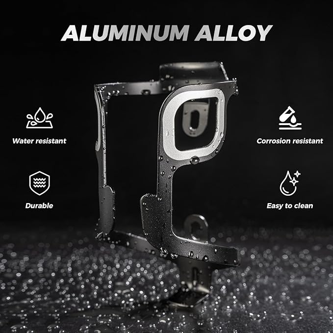 ROCKBROS Bike Water Bottle Holder Aluminum Alloy,Ultra-Light Sturdy Bicycle Water Bottle Cage for Road Mountain Folding Bikes
