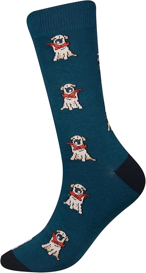 Cansok Men's 2/4 Packs Fun Crazy Novelty Dress Crew Socks