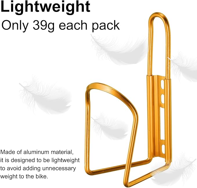 HARFINGTON Bicycle Water Bottle Cage Lightweight Aluminum Basic Bike Universal Water Bottle Holder Mount with Hardware for MTB Mountain Road Gravel