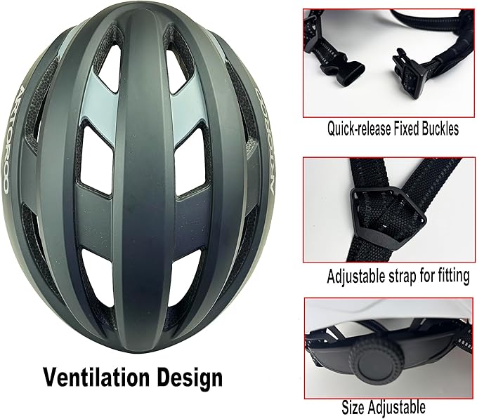 Bike Helmet for Adults-Removable Liners & Size Adjustable- Road Bicycle Helmets in Mountain, for Youth & Adult Men and Female