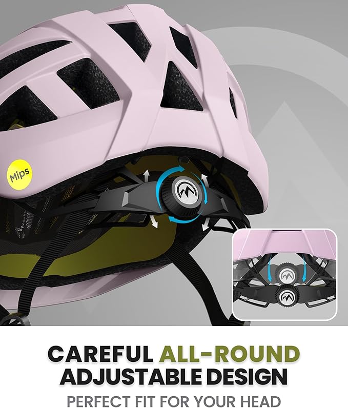 OutdoorMaster Gem Recreational MIPS Cycling Helmet - Two Removable Liners & Ventilation in Multi-Environment - Bike Helmet in Mountain, Motorway for Youth & Adult
