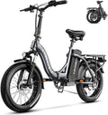 1000W Folding Electric Bike,48V 20AH Removable Battery EBike,30+MPH,80 Miles Max Range Electric Bike for Adults, 20" Fat TireFoldable ebike, Adult Electric Bicycles