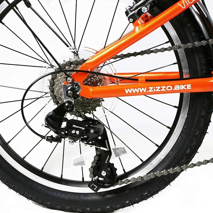 ZiZZO Via 20” Folding Bike-Lightweight Aluminum Frame Genuine Shimano 7-Speed 26lb | Lightweight, Genuine Shimano, 26lb