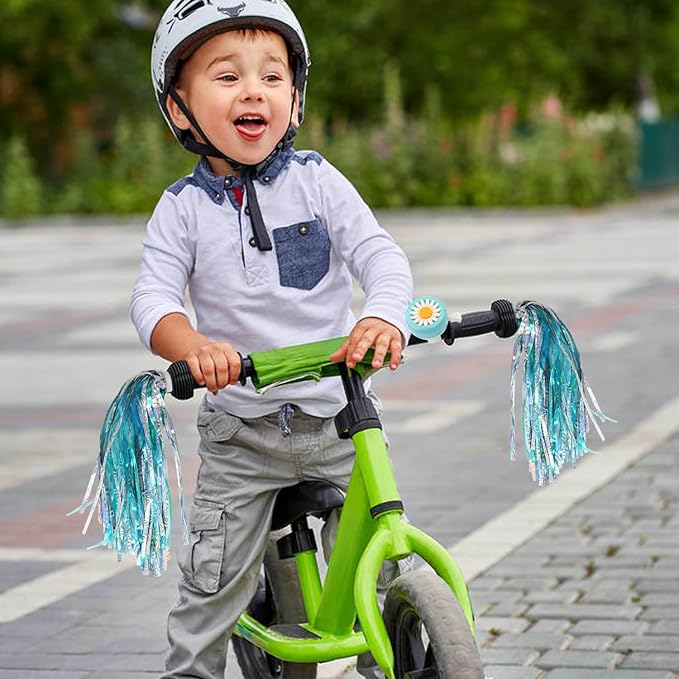 PLATT Bike Bell for Kids, Bike Horn for Boys and Girls Bike with 1 Pair Bike Streamer Tassels