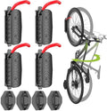 Housolution Swivel Bike Wall Mount [4 Pack], 150° Swivel Holds up to 66lbs Vertical Bike Rack Wall Hanger, Bike Hangers for Garage, Mountain Bike Wall Mounts, Bicyckle Storage Rack for Garage