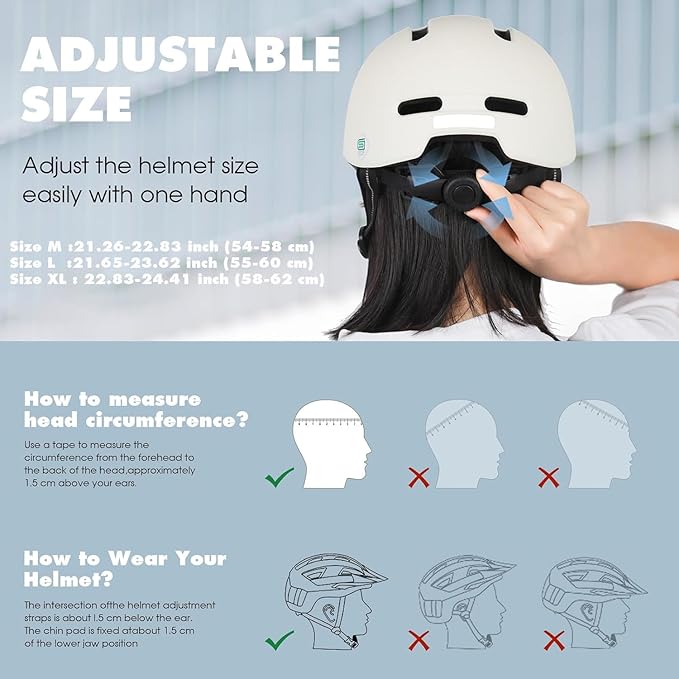 Shinmax Bike Helmet - Lightweight Adjustable Baseball Cap Style Cycling Helmet with Long Visor, Reflective Strip, for Urban Commuter, Mountain & Road Biking