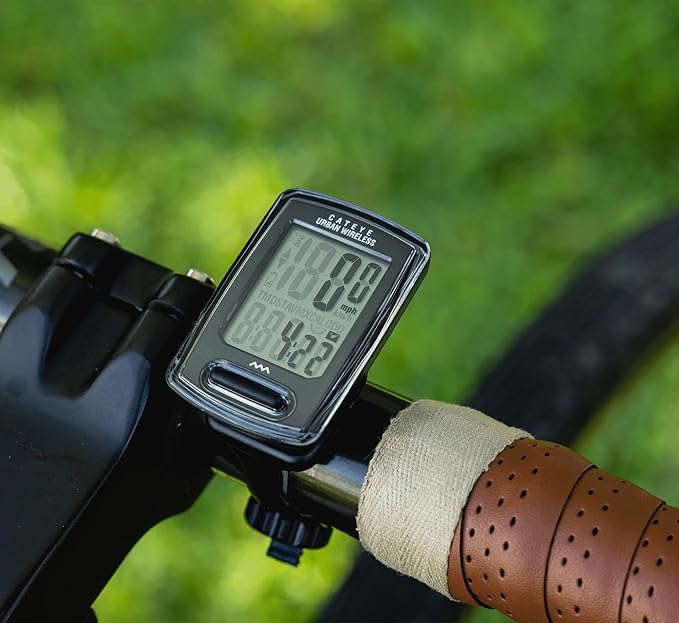 CATEYE Urban Wireless Bike Computer – Analog Speedometer & Odometer with Calorie Tracking, FlexTight™ Mount, Auto Start/Stop, Programmable Odometer & Easy Setup for All Bikes